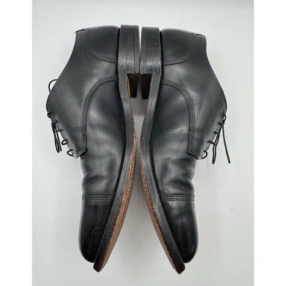 Mens ALLEN EDMONDS Hampstead 11.5 EEE Cap Toe Black Dress Shoes Lace Up - Picture 5 of 9